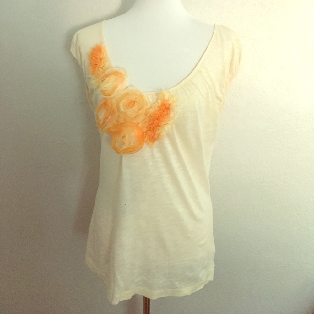 Anthropologie Deletta Flowery Top